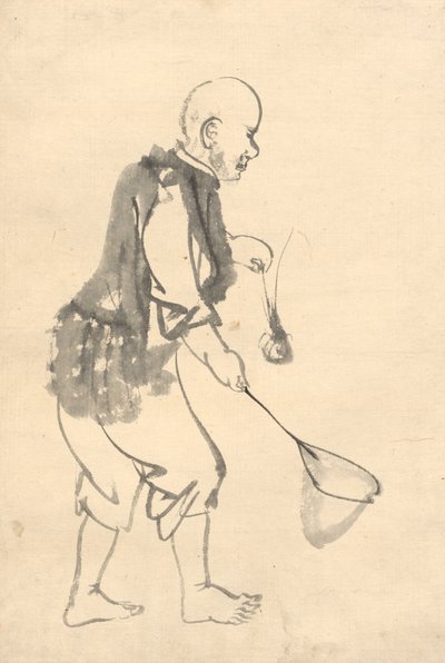 O pescador de camarão de attributed to Kono Bairei