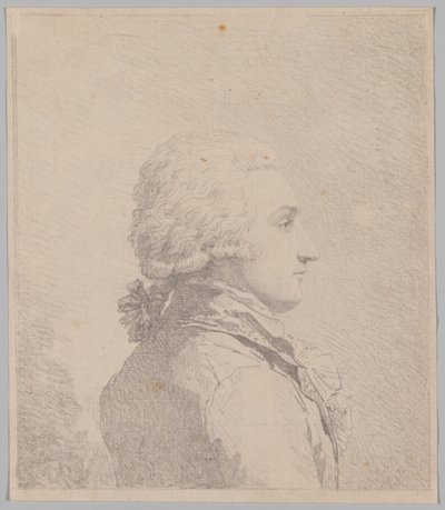 Retrato de perfil de um homem de attributed to Louis Rolland Trinquesse