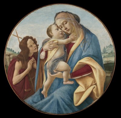 Virgem e Menino com o jovem São João Batista de attributed to Painter of Berlin 1899 (Greek, Attic)