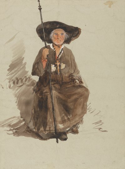 Estudo de um Peregrino de attributed to Samuel Palmer