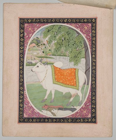 Touro, de uma série de astrologia Mandi de attributed to Sanju
