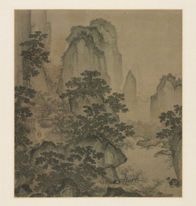 O refúgio da primavera em flor de pessegueiro de attributed to Shi Rui