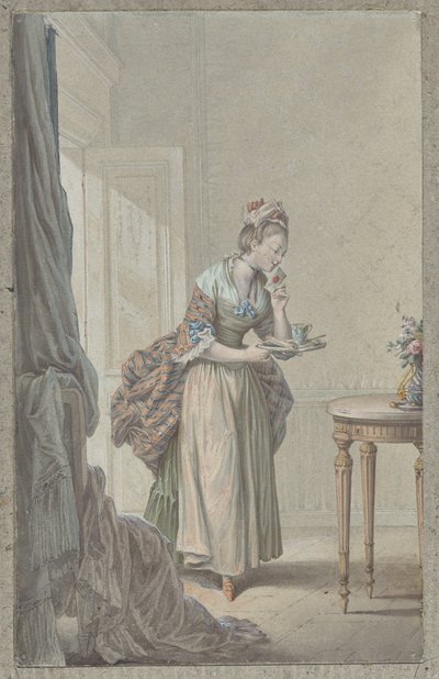 Mulher com uma carta de attributed to Sigmond Freudeberg