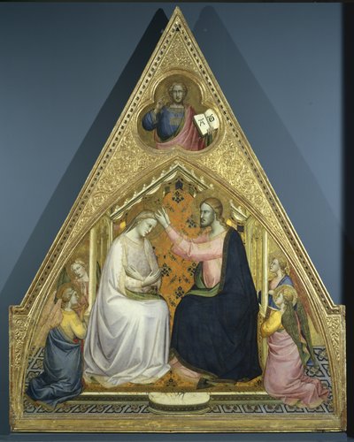 A Coroação da Virgem (tempera e folha de ouro no painel) de c.1370 1425 Lorenzo Monaco