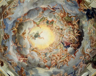 Assunção da Virgem, do teto da cúpula, 1526-30 de Antonio da Correggio