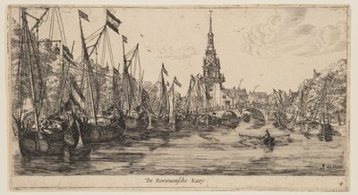 De Roowaensche Kaey, de Vistas de Amesterdão de called Zeeman Reinier Nooms