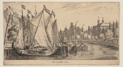 O Leytsche veer, de Vistas de Amesterdão de called Zeeman Reinier Nooms