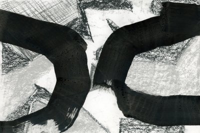 Curvas abstratas em preto de cartissi