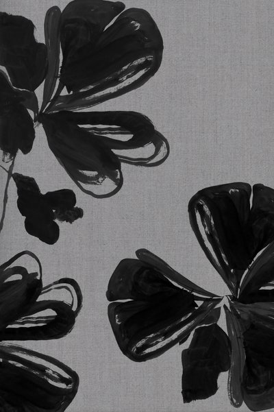 Flores pretas abstratas de cartissi