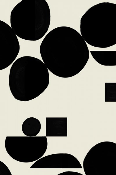 Formas abstratas em preto de cartissi