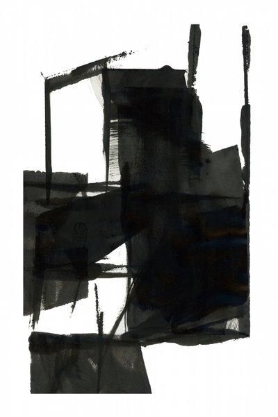 Estruturas abstratas em preto de cartissi
