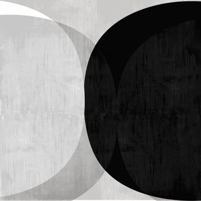 Curvas abstratas em preto e branco de cartissi