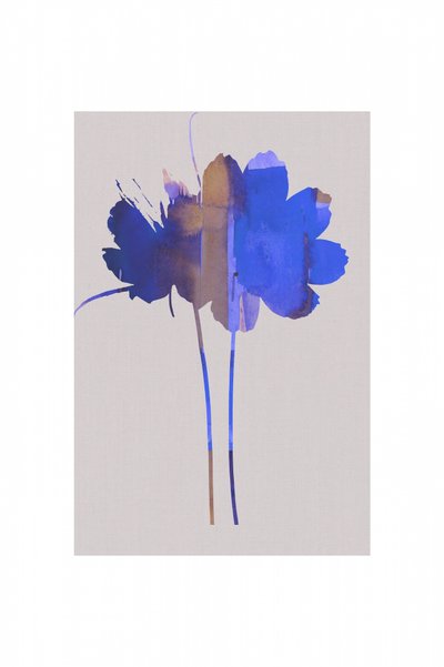 Flores azuis abstratas de cartissi