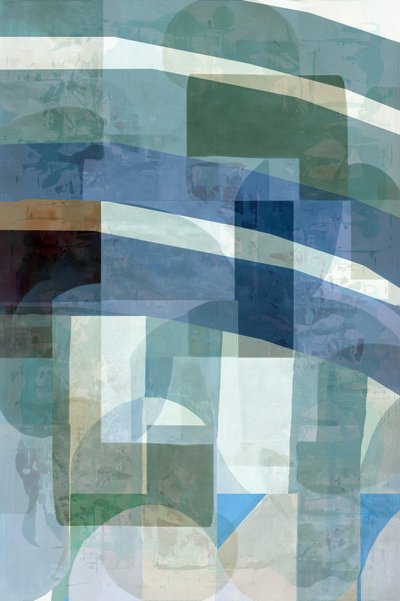 Camadas abstratas em azul e verde de cartissi