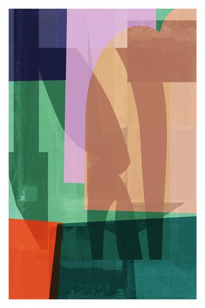 Camadas abstratas em blocos de cor de cartissi