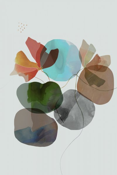 Formas florais abstratas de cartissi