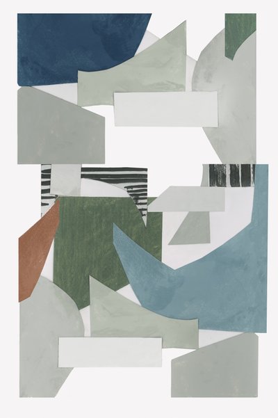 Colagem geométrica abstrata de cartissi