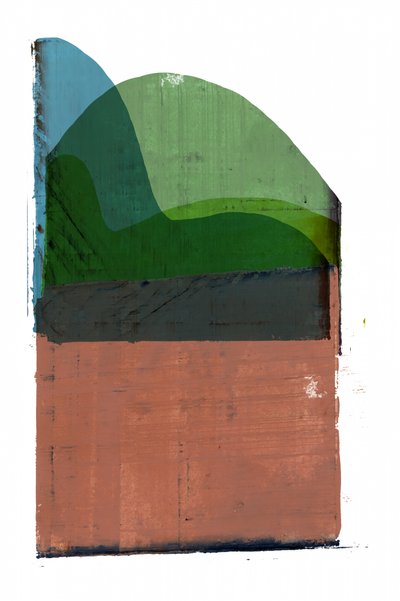 Paisagem abstrata em camadas de cartissi