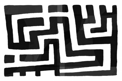 Padrão abstrato em forma de labirinto de cartissi