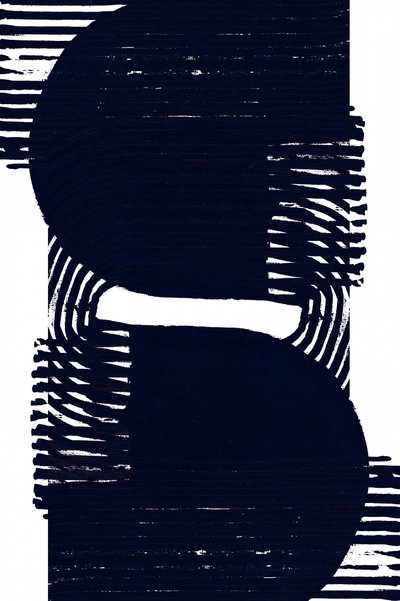 Formas abstratas em azul-marinho de cartissi