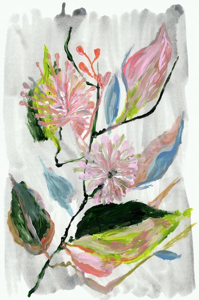 Flores cor-de-rosa abstratas de cartissi