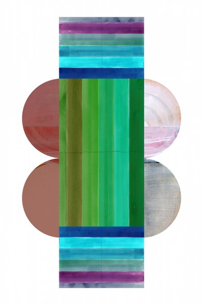 Círculos abstratos às riscas de cartissi