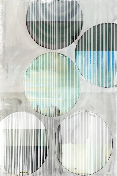 Círculos abstratos às riscas de cartissi
