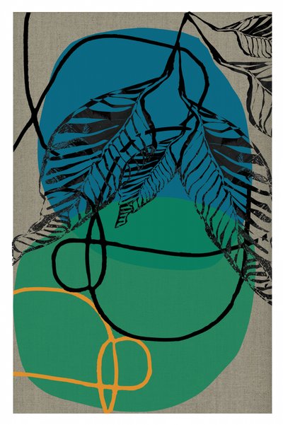 Folhagem tropical abstrata de cartissi