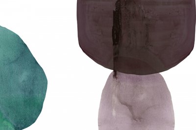 Formas abstratas em aguarela de cartissi