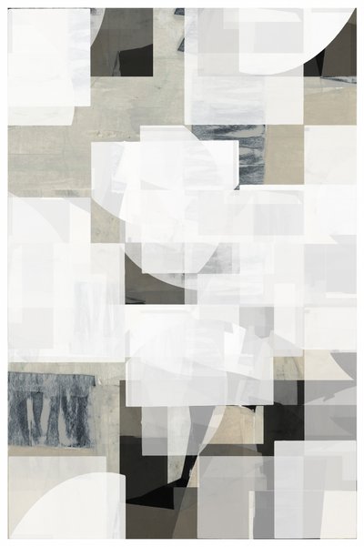 Formas abstratas em camadas brancas de cartissi