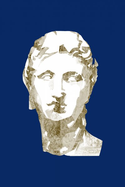 Busto dourado antigo de cartissi