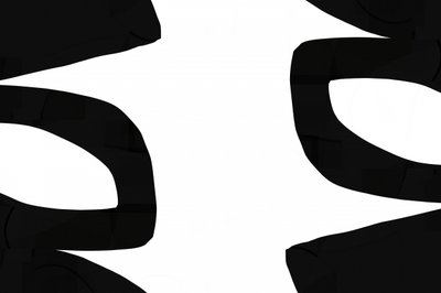 Curvas abstratas em preto de cartissi
