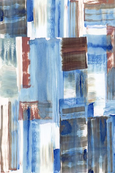 Traços abstratos em azul e castanho de cartissi