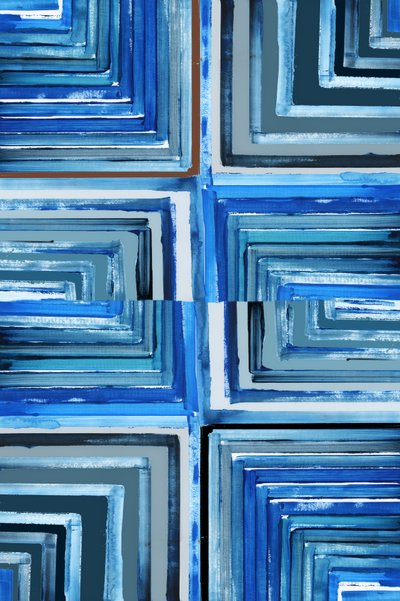 Fluxo geométrico azul de cartissi