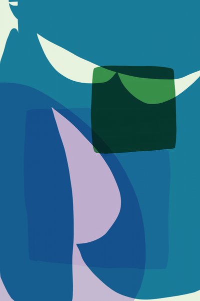 Camadas abstratas em azul e verde de cartissi