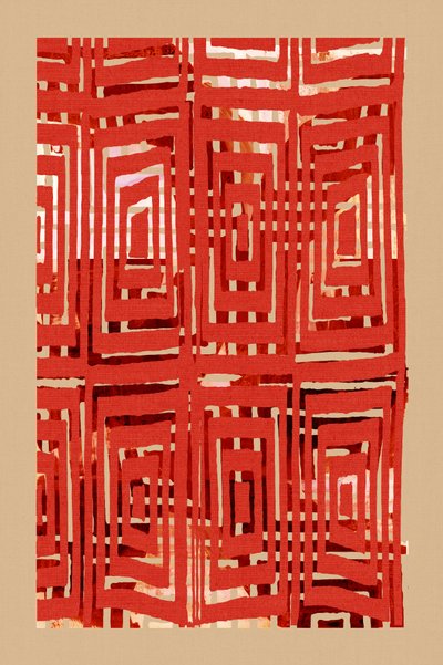 Geometria em vermelho vivo de cartissi
