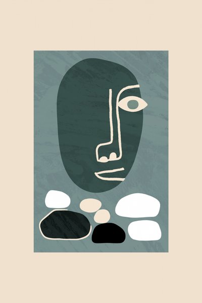 Retrato abstrato sereno de cartissi