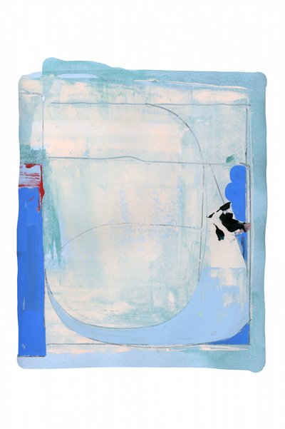 Formas abstratas em azul sereno de cartissi