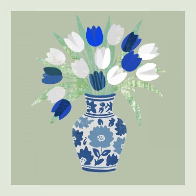 Chinoiserie: Bouquet de Tulipas de cartissi