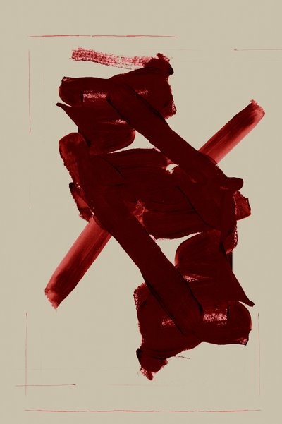 Traços abstratos em vermelho de cartissi