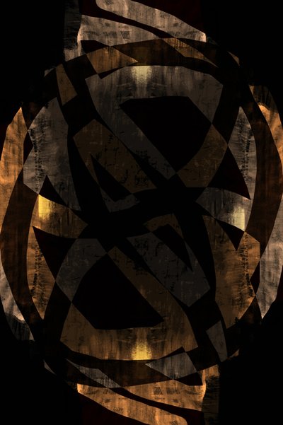 Formas abstratas em dourado escuro de cartissi
