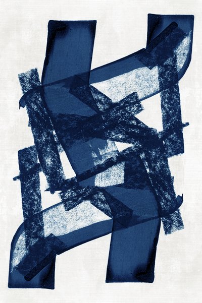 Formas abstratas em azul profundo de cartissi