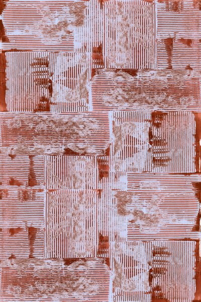 Patchwork geométrico com efeito envelhecido de cartissi