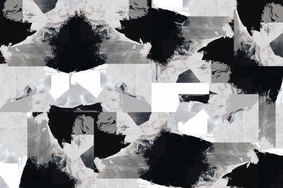 Abstrato Dinâmico em Preto e Branco de cartissi