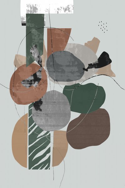 Formas abstratas com tons terrosos de cartissi