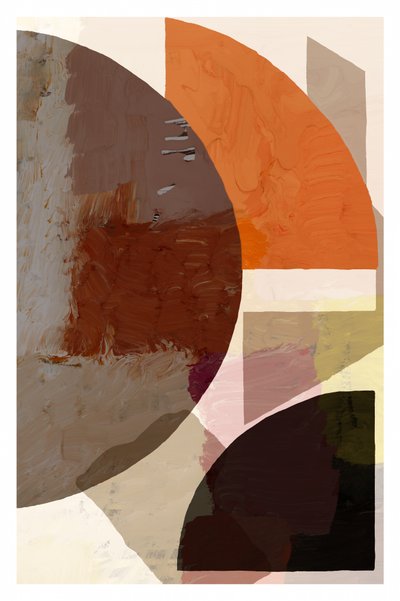 Formas abstratas com tons terrosos de cartissi