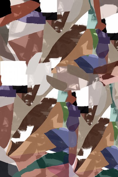 Formas abstratas com tons terrosos de cartissi