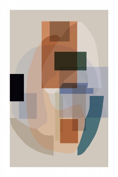 Formas abstratas em camadas de cartissi