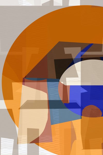 Formas abstratas em camadas de cartissi