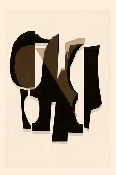Formas abstratas em camadas de cartissi